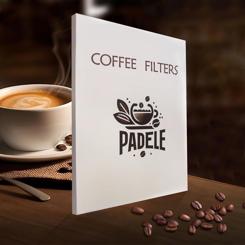 PADELE Coffee Filters #4，Cone Coffee Filter 8-12 Cup，200 Unbleached Natural Coffee Filters - Image 4
